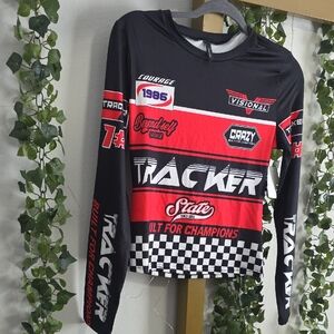 NWT Black and Red Long Sleeve Graphic Top